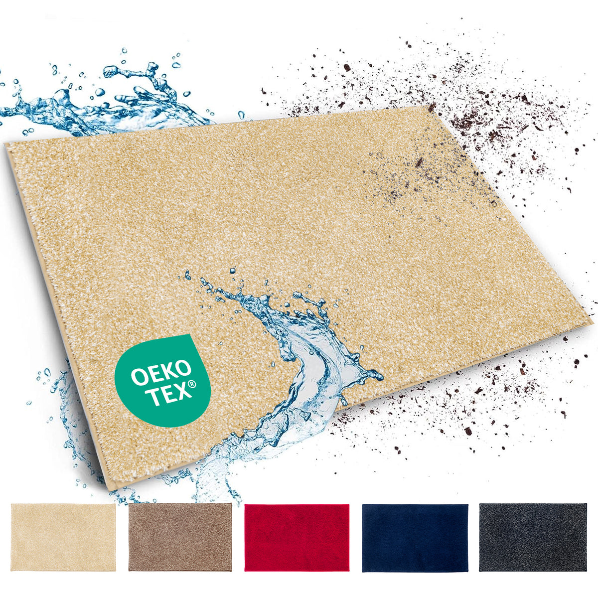 Vuilvangmat | Nasa | Zachte en waterabsorberende deurmat van polyester met antislip onderkant | Verschillende kleuren en maten