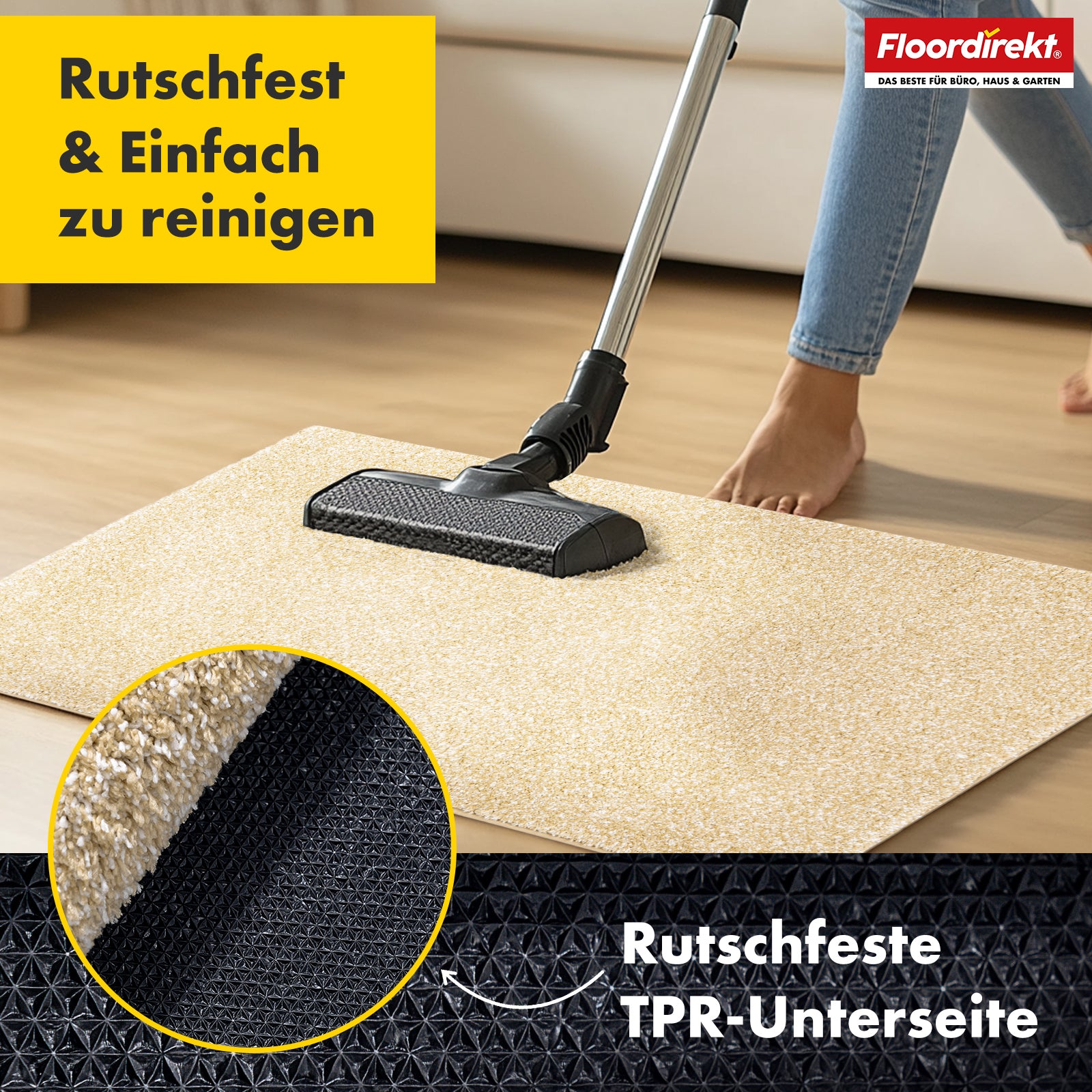 Vuilvangmat | Nasa | Zachte en waterabsorberende deurmat van polyester met antislip onderkant | Verschillende kleuren en maten