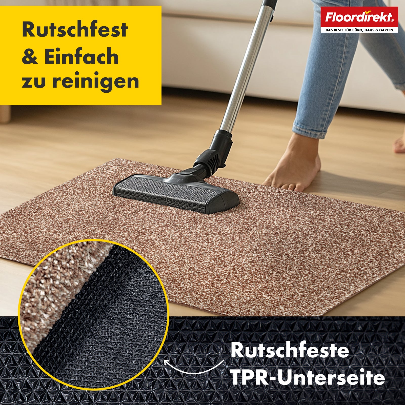 Vuilvangmat | Nasa | Zachte en waterabsorberende deurmat van polyester met antislip onderkant | Verschillende kleuren en maten