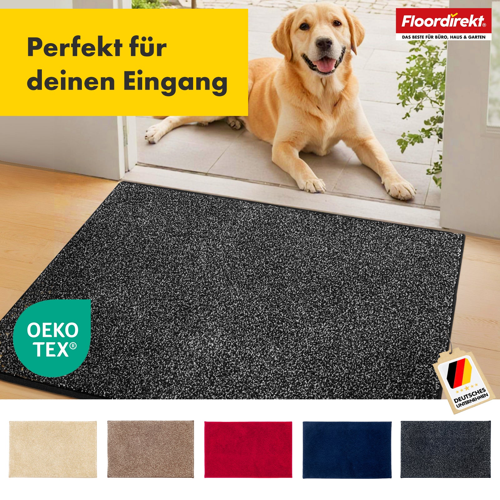 Vuilvangmat | Nasa | Zachte en waterabsorberende deurmat van polyester met antislip onderkant | Verschillende kleuren en maten