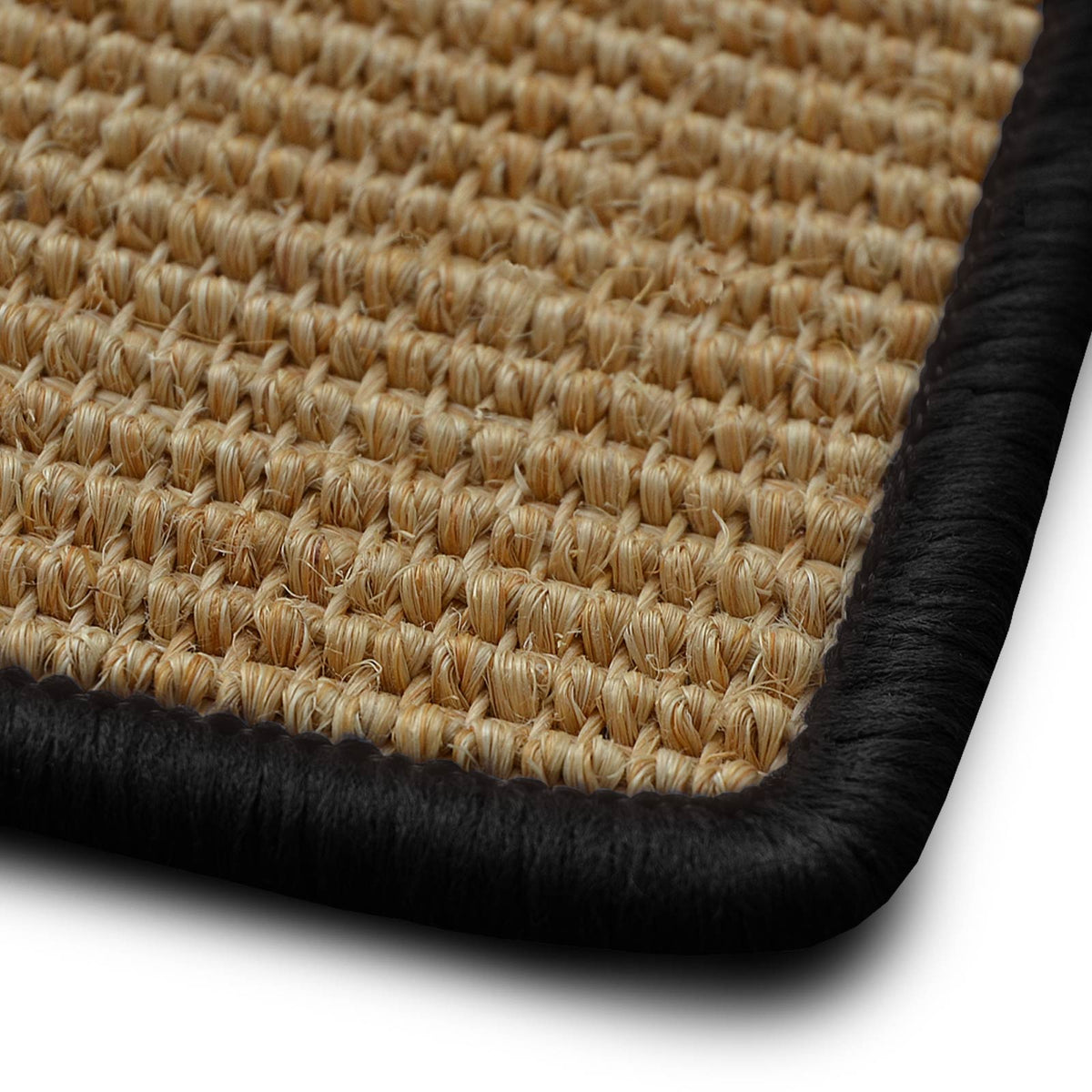 ✂ Sisal vloerkleed op maat | Salvador natuur | grens in uw favoriete kleur
