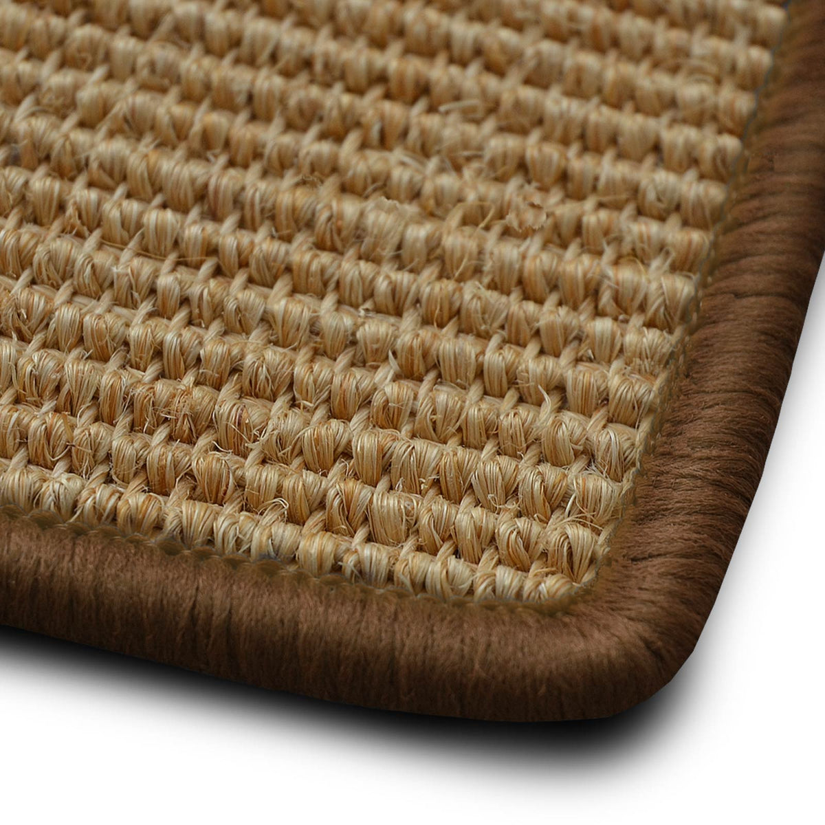 ✂ Sisal vloerkleed op maat | Salvador natuur | grens in uw favoriete kleur