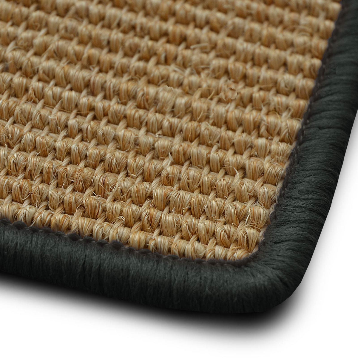 ✂ Sisal vloerkleed op maat | Salvador natuur | grens in uw favoriete kleur
