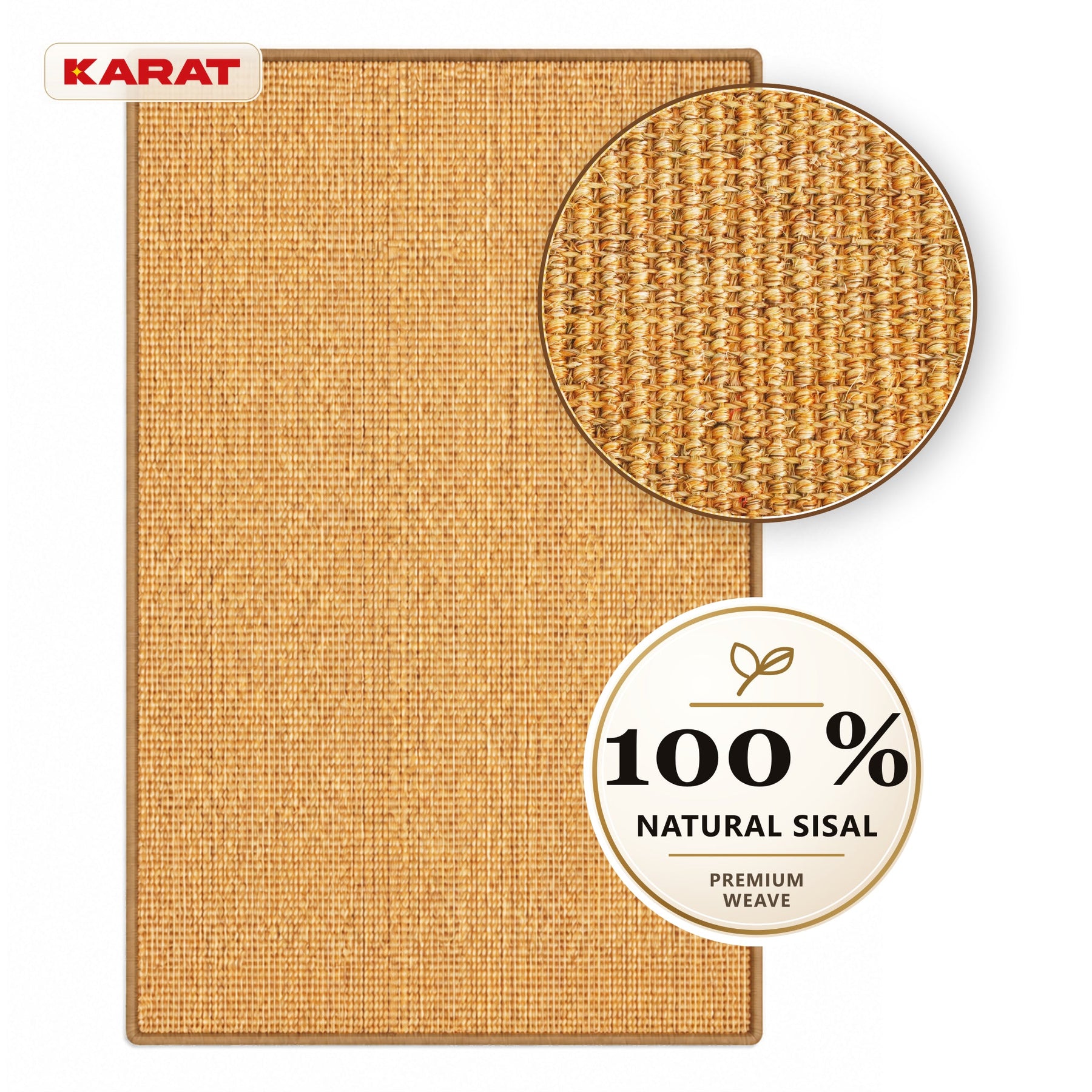 ✂ Sisal vloerkleed op maat | Goa | Natuurlijk vloerkleed van 100% sisal met antislip latexrug | 6 breedtes
