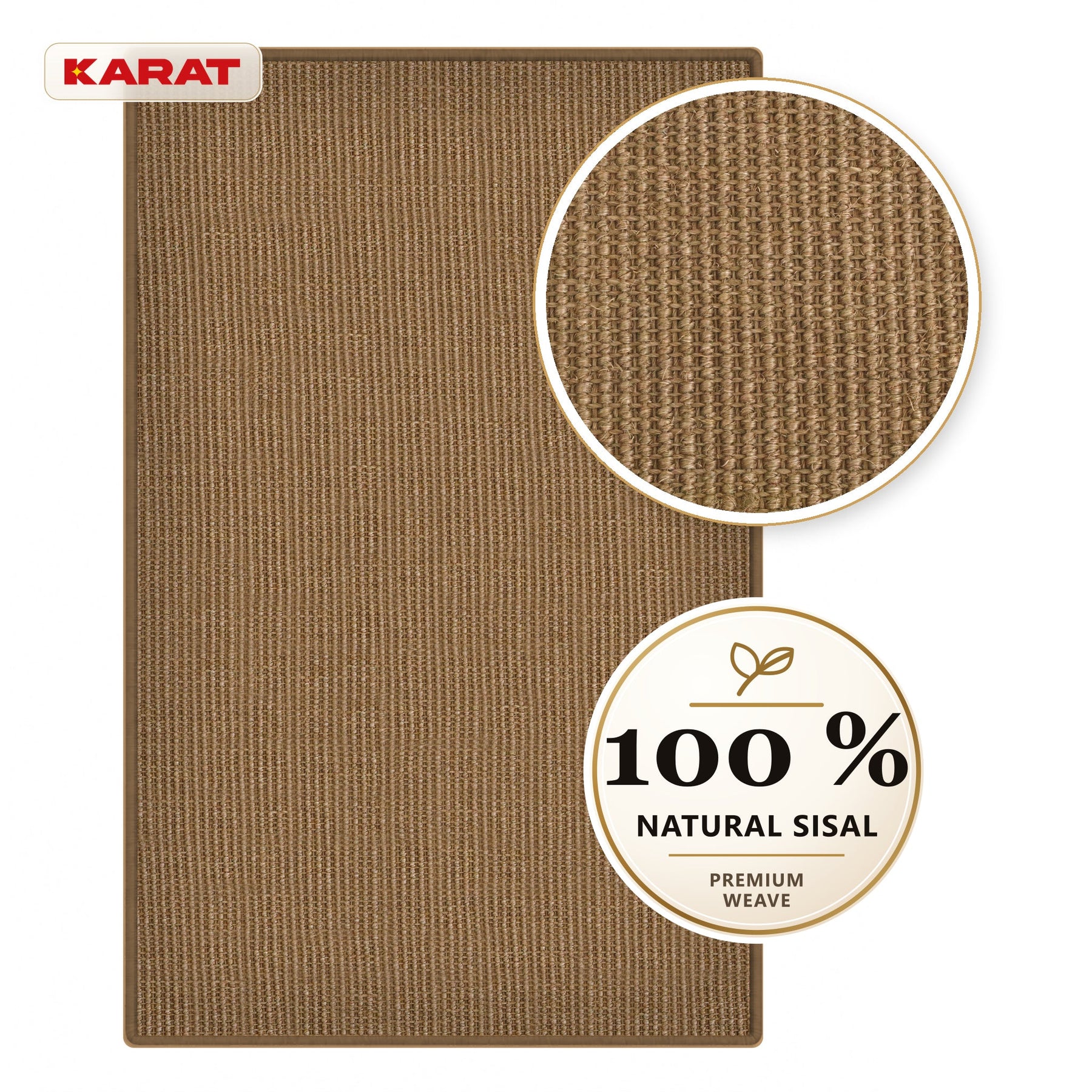 ✂ Sisal vloerkleed op maat | Goa | Natuurlijk vloerkleed van 100% sisal met antislip latexrug | 6 breedtes