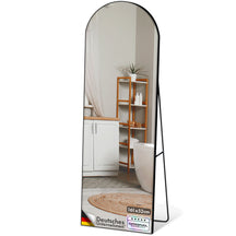 Lichaamsspiegel | Madison | Zwart gebogen aluminium frame | Vrijstaand & wandmontage
