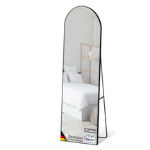 Lichaamsspiegel | Madison | Zwart gebogen aluminium frame | Vrijstaand & wandmontage
