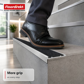 Trapkantprofiel | Tech | Aluminium antislipprofiel met slipvaste inleg