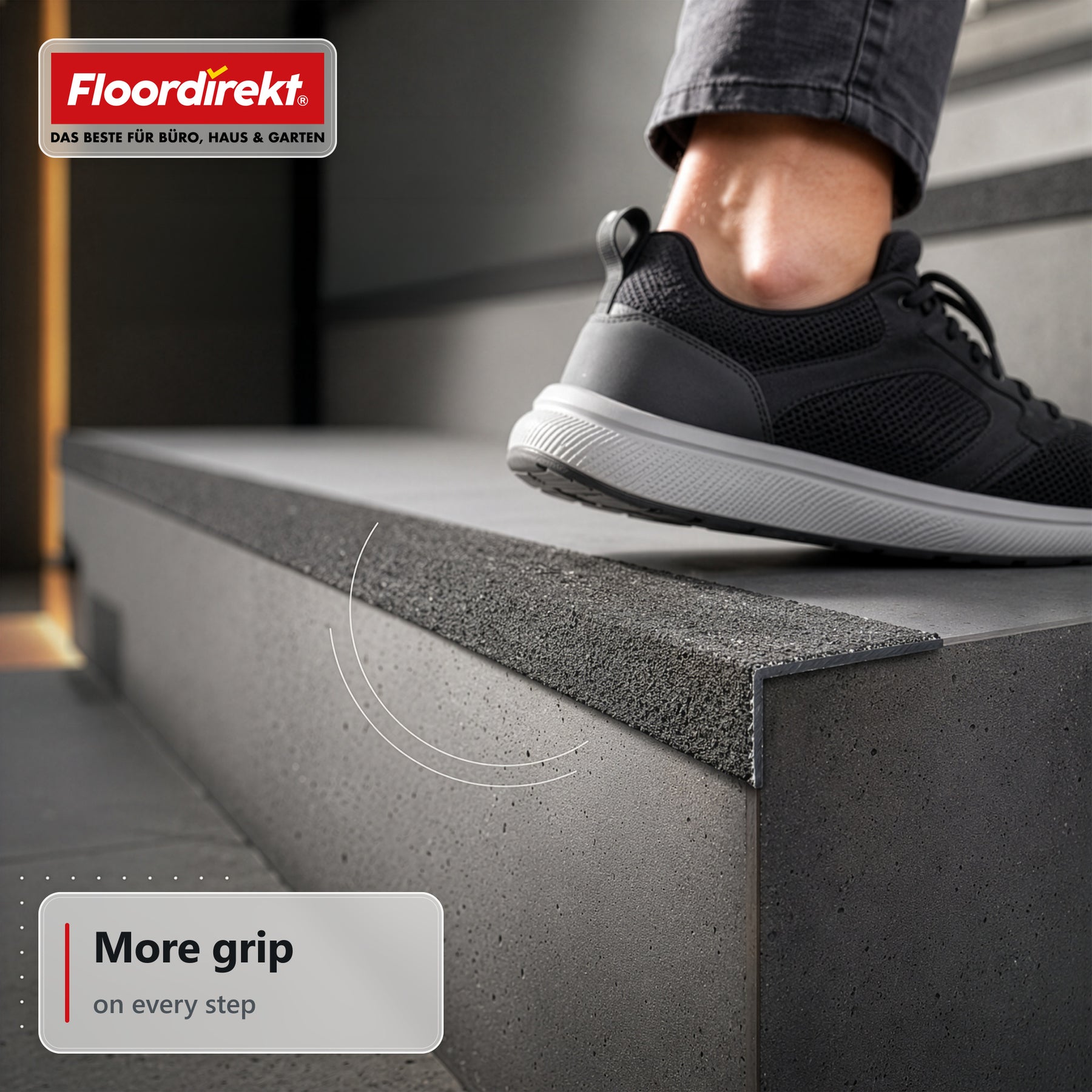 Trapneusprofiel | Core | Antislip GVK-trapprofiel met aluminiumoxide-coating