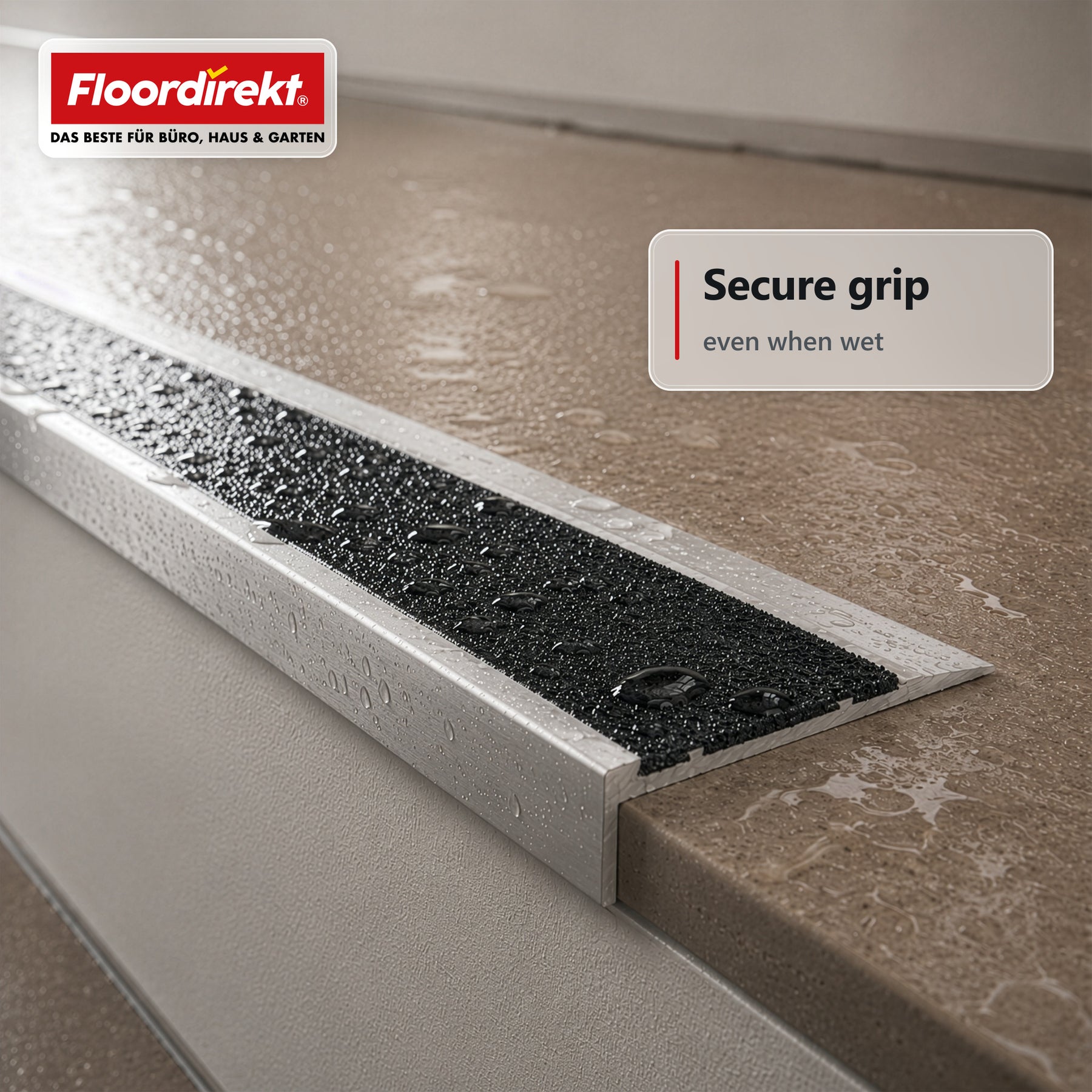 Trapkantprofiel | Tech | Aluminium antislipprofiel met slipvaste inleg