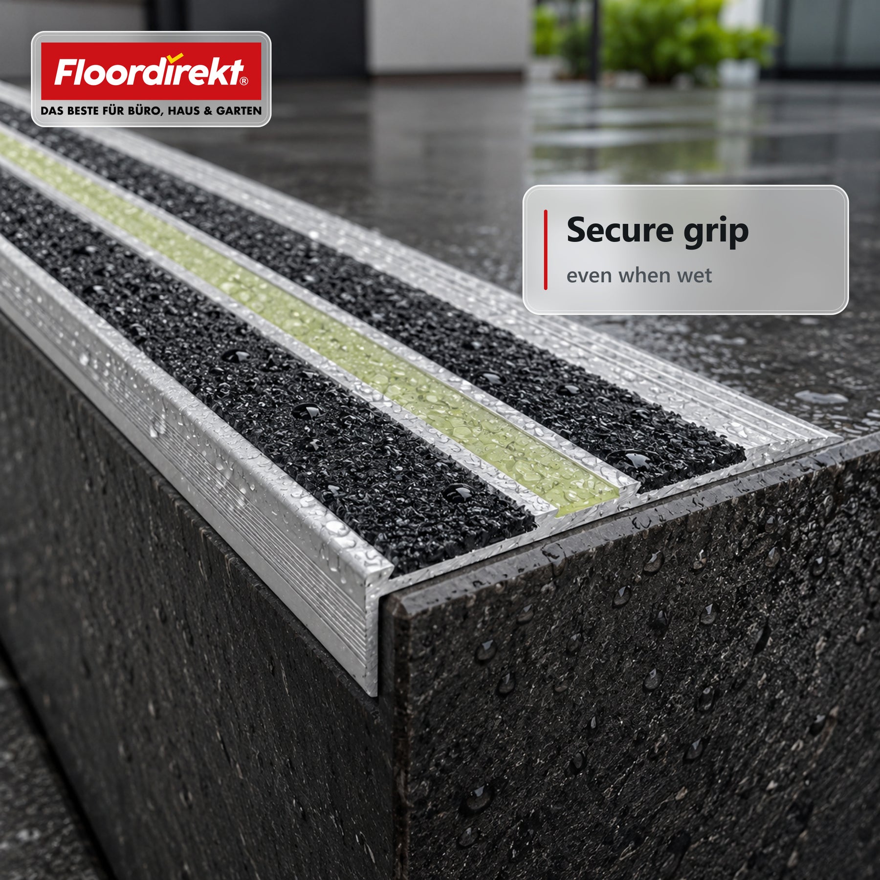 Trapneusprofiel | Aura | Aluminium antislipprofiel met nagloeiende lichtstrip