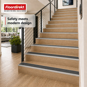 Trapneusprofiel | Solid | Aluminium antislipprofiel met aluminiumoxide-inleg