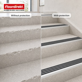 Trapneusprofiel | Solid | Aluminium antislipprofiel met aluminiumoxide-inleg