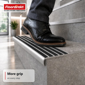 Trapneusprofiel | Titan | Antislipprofiel van aluminium met antislip-inleg