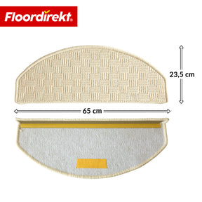 Stufenmat | Monaco | Antislip trapmat van polypropyleen, robuust, geluidsdempend & onderhoudsvriendelijk in halfronde vorm