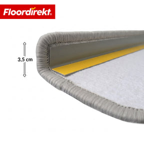 Stufenmat | Monaco | Antislip trapmat van polypropyleen, robuust, geluidsdempend & onderhoudsvriendelijk in halfronde vorm