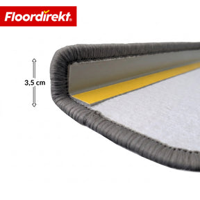 Stufenmat | Monaco | Antislip trapmat van polypropyleen, robuust, geluidsdempend & onderhoudsvriendelijk in halfronde vorm
