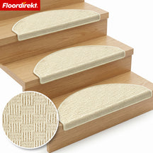 Stufenmat | Monaco | Antislip trapmat van polypropyleen, robuust, geluidsdempend & onderhoudsvriendelijk in halfronde vorm