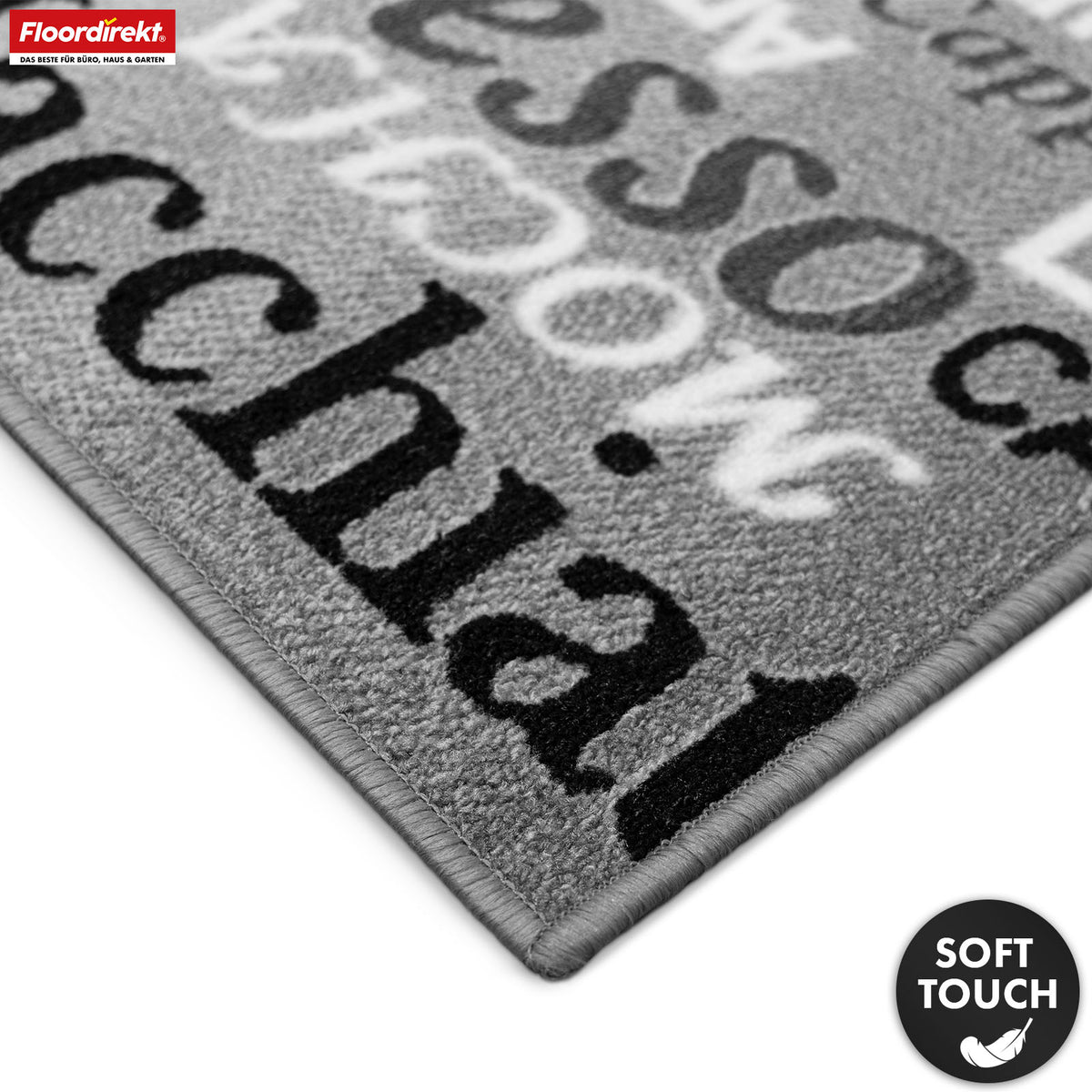 Tapijtlooper | Coffee | Stijlvolle keukentapijt met koffiedesign | Antislip, slijtvast & gemakkelijk te reinigen