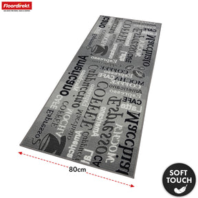 Tapijtlooper | Coffee | Stijlvolle keukentapijt met koffiedesign | Antislip, slijtvast & gemakkelijk te reinigen