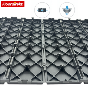 Terrastegels | Elyse | Grijs | 30x30 cm Kliktegels van Polypropyleen | Weerbestendig, onderhoudsarm & makkelijk te leggen