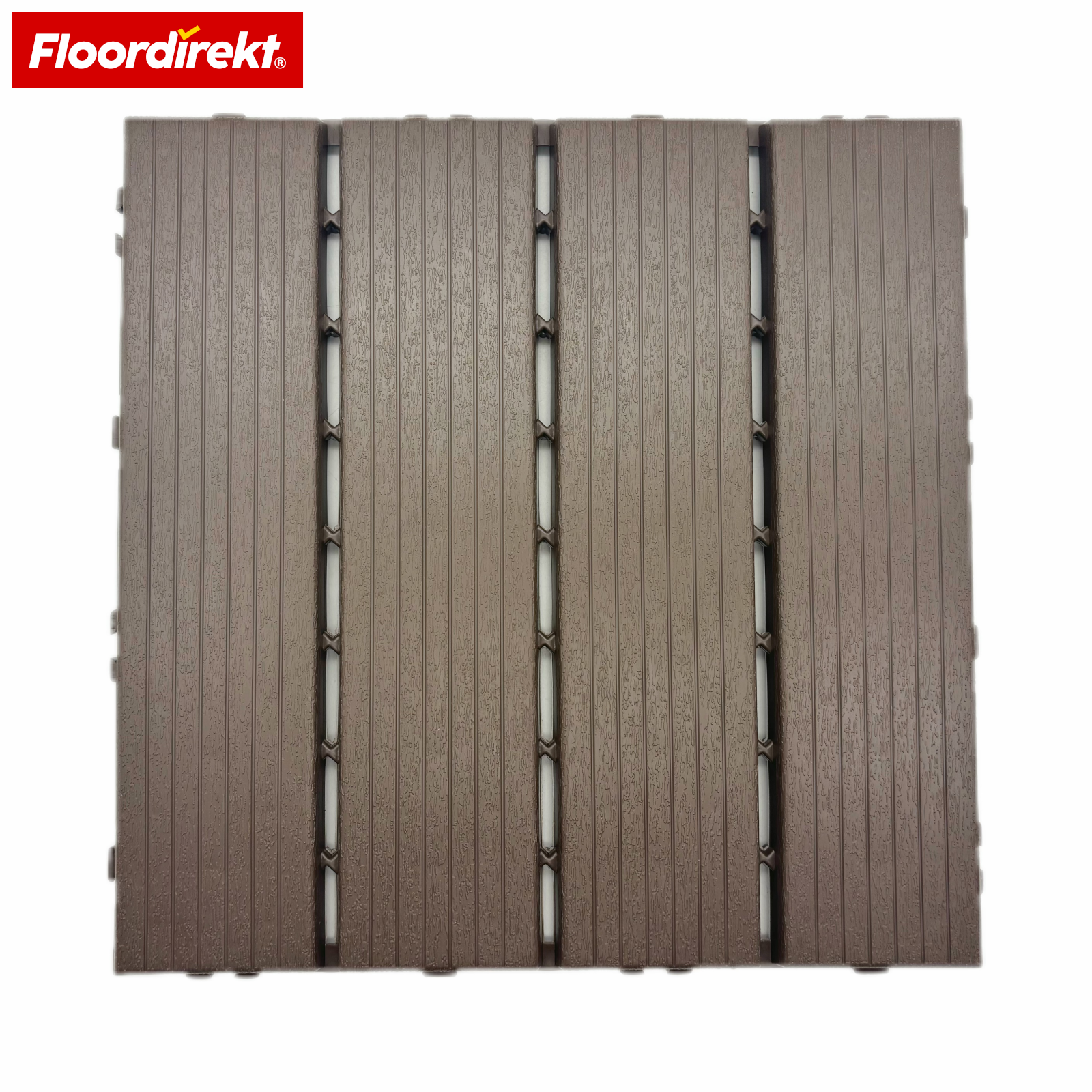 Terrasvloertegels | Majestic | Bruin | 30x30 cm Kliktegels in houtplanklook | Weerbestendig & onderhoudsarm