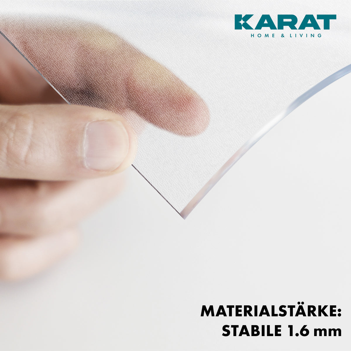 Transparante, matte tafelfolie met rechte snede | Crystal | Matte beschermfolie voor tafels | Op maat gesneden