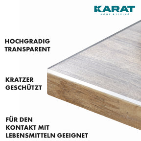 Transparante, matte tafelfolie met rechte snede | Crystal | Matte beschermfolie voor tafels | Op maat gesneden