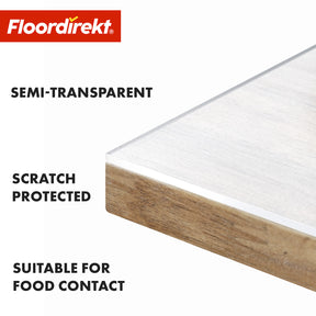 Tafelfolie | Neo Milky | Halftransparante tafbeschermingsfolie in melkachtig wit op maat met rechte snede