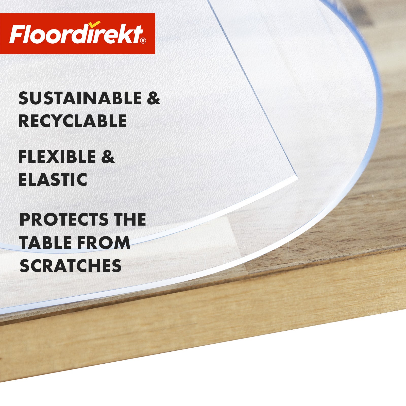 Tafelfolie | Neo Milky | Halftransparante tafbeschermingsfolie in melkachtig wit op maat met rechte snede