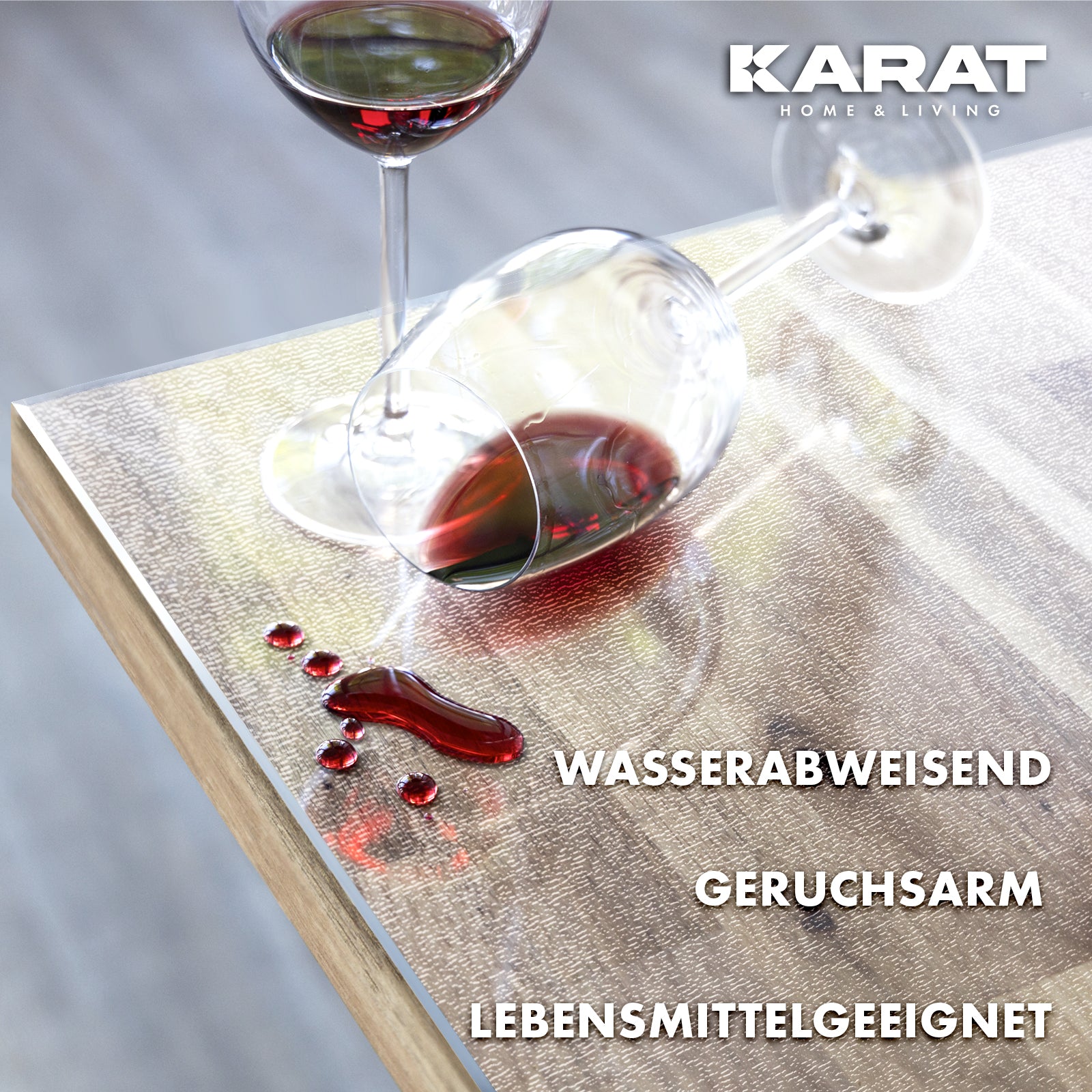 Transparante, matte tafelfolie met afgeschuinde rand | Crystal | Matte beschermfolie voor tafels | Op maat gesneden