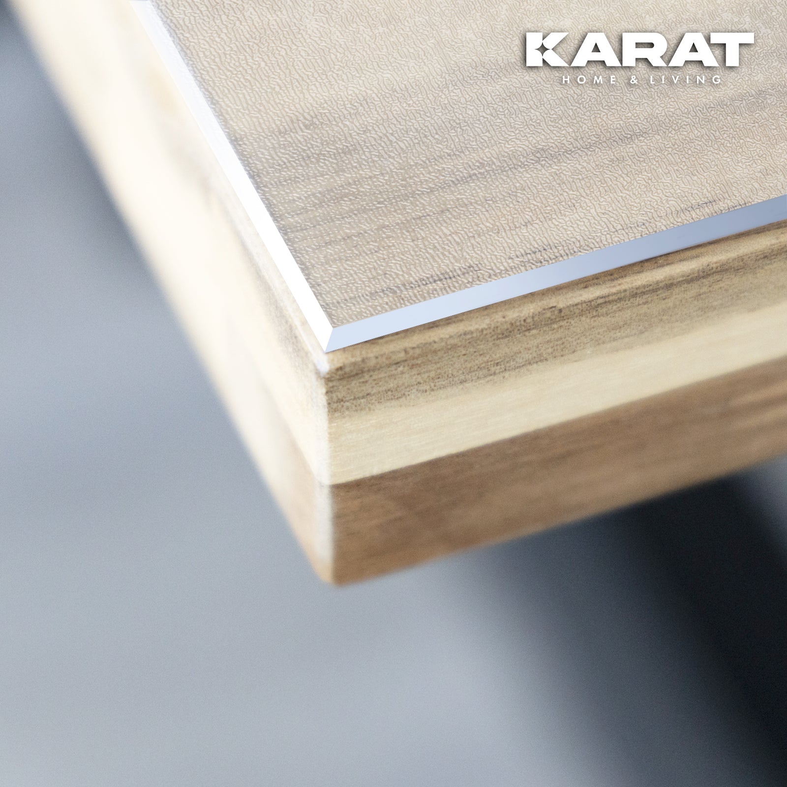 Transparante, matte tafelfolie met afgeschuinde rand | Crystal | Matte beschermfolie voor tafels | Op maat gesneden