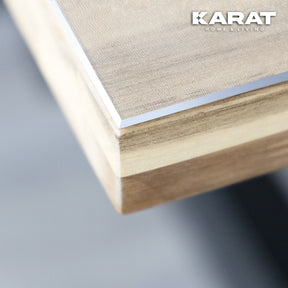 Transparante, matte tafelfolie met afgeschuinde rand | Crystal | Matte beschermfolie voor tafels | Op maat gesneden