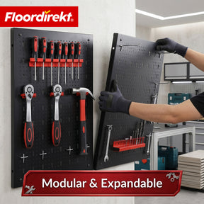 Gereedschapswand | Parker | Metalen wandpaneel set met accessoires | Gereedschapshouder voor werkplaats & garage