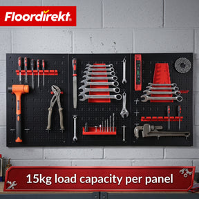Gereedschapswand | Parker | Metalen wandpaneel set met accessoires | Gereedschapshouder voor werkplaats & garage