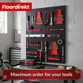 Gereedschapswand | Parker | Metalen wandpaneel set met accessoires | Gereedschapshouder voor werkplaats & garage