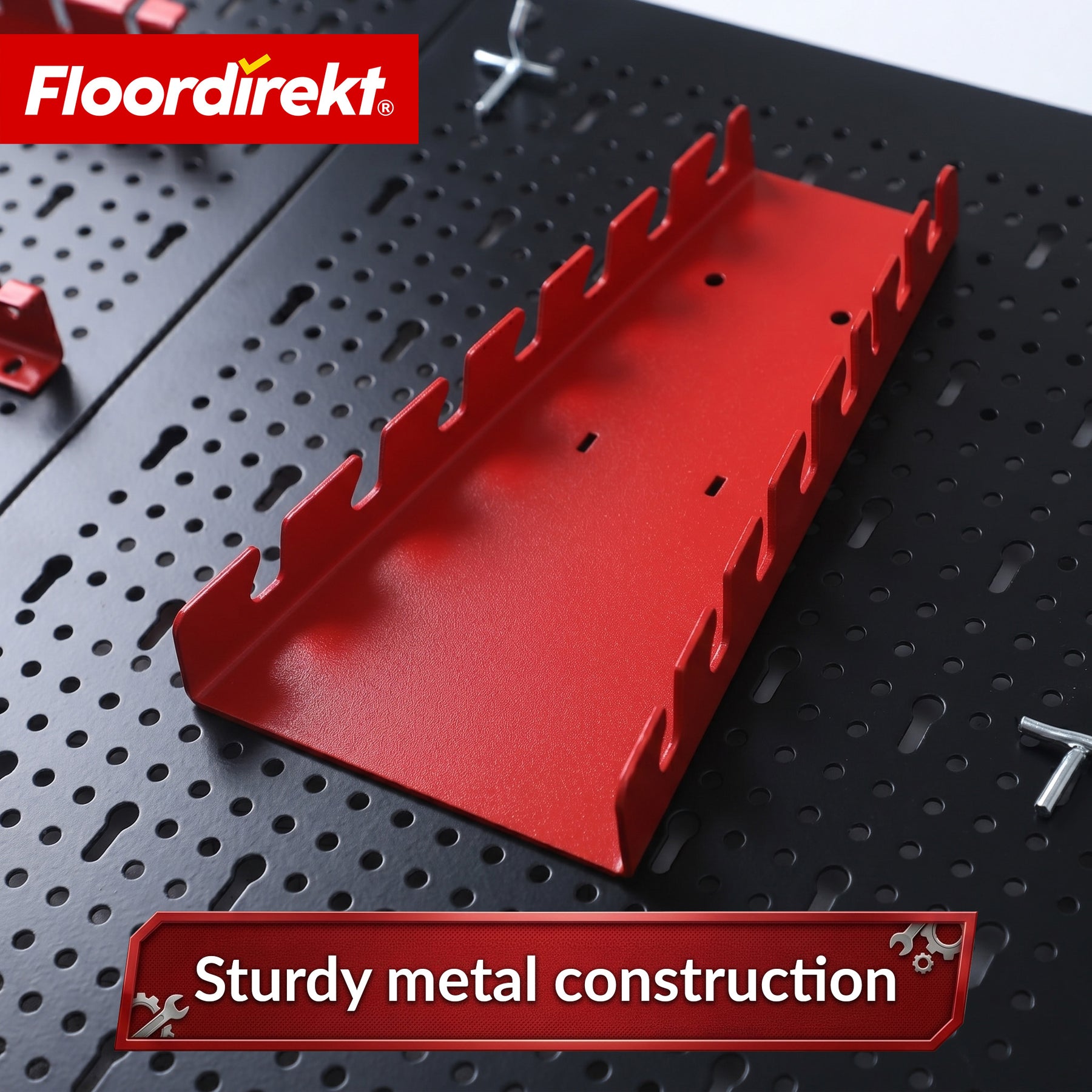Gereedschapswand | Parker | Metalen wandpaneel set met accessoires | Gereedschapshouder voor werkplaats & garage