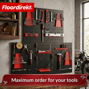 Gereedschapswand | Parker | Metalen wandpaneel set met accessoires | Gereedschapshouder voor werkplaats & garage