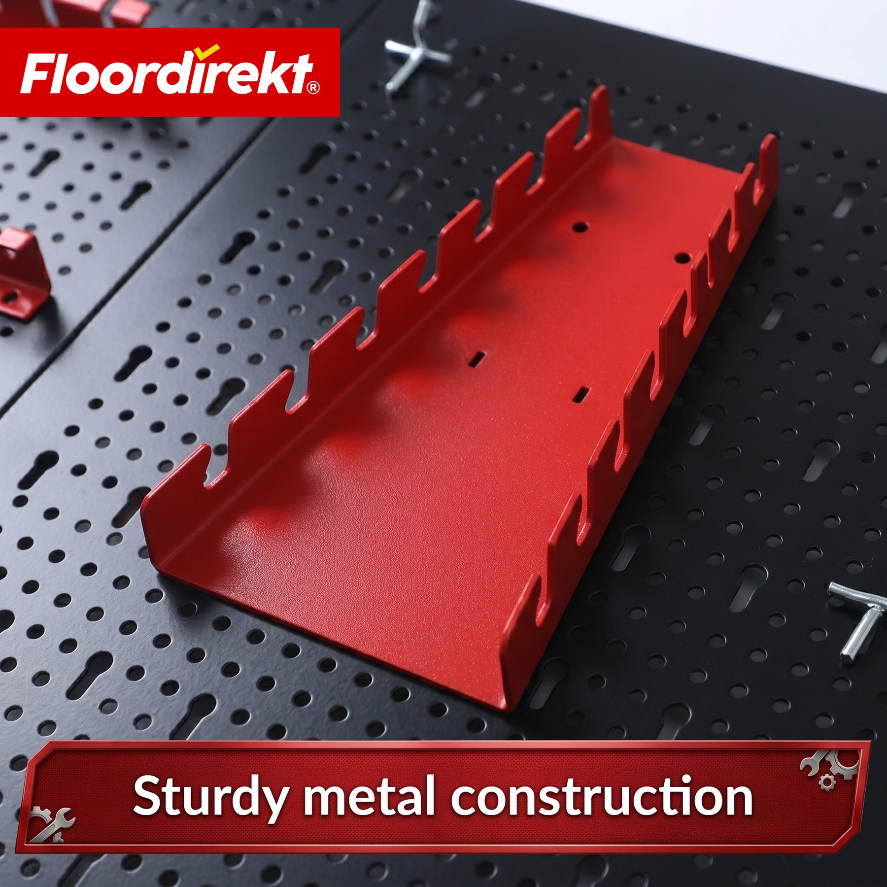 Gereedschapswand | Parker | Metalen wandpaneel set met accessoires | Gereedschapshouder voor werkplaats & garage