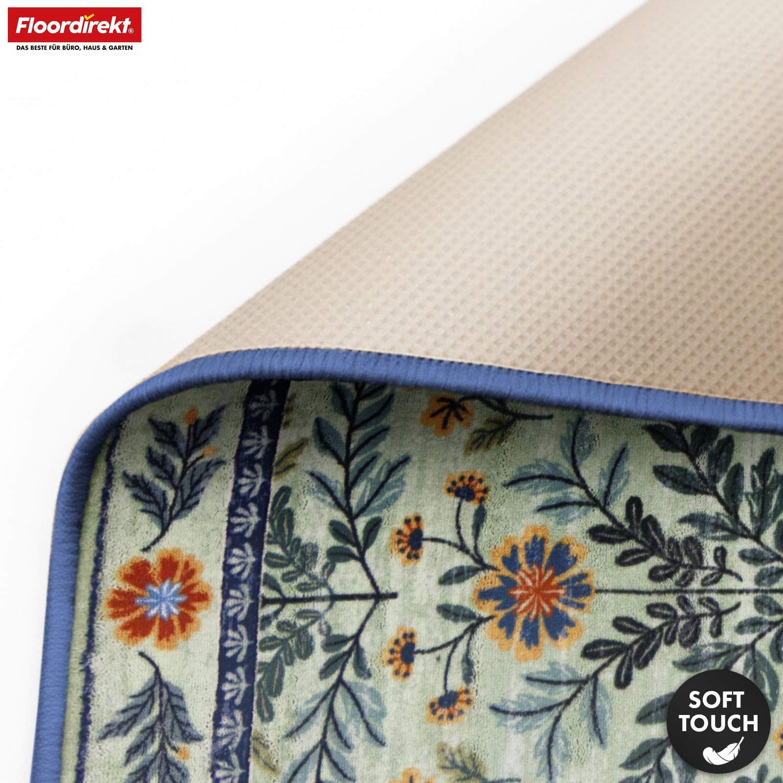 Vloerkleed | Cascada | Elegant tapijt met bloemendesign in harmonieuze kleuren | Antislip, slijtvast & onderhoudsvriendelijk | Verkrijgbaar in verschillende maten