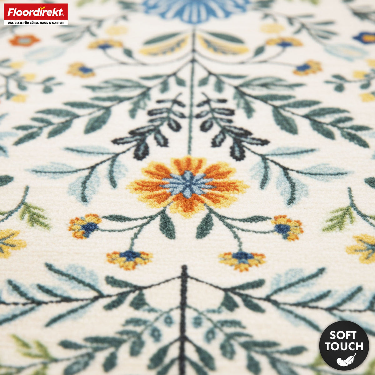 Vloerkleed | Orientalis | Klassiek tapijt met oosters bloemenpatroon | Antislip, duurzaam & onderhoudsvriendelijk | Verkrijgbaar in verschillende maten