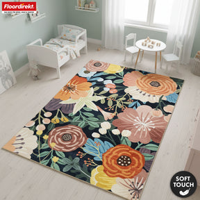 Vloerkleed | Tropica | Modern tapijt met tropisch bloemenpatroon | Antislip, slijtvast & onderhoudsvriendelijk | Verkrijgbaar in verschillende maten