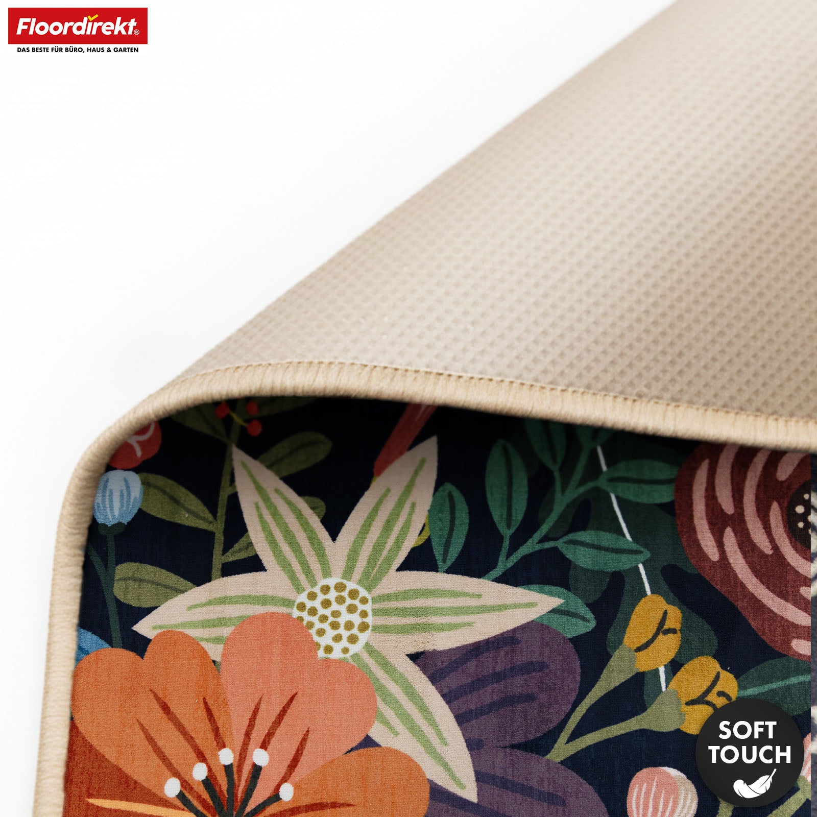 Vloerkleed | Tropica | Modern tapijt met tropisch bloemenpatroon | Antislip, slijtvast & onderhoudsvriendelijk | Verkrijgbaar in verschillende maten