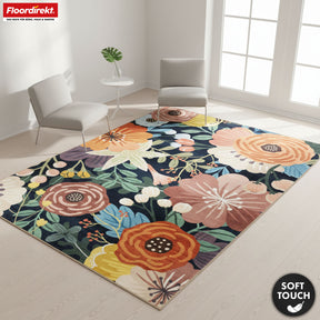 Vloerkleed | Tropica | Modern tapijt met tropisch bloemenpatroon | Antislip, slijtvast & onderhoudsvriendelijk | Verkrijgbaar in verschillende maten
