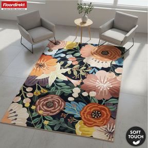 Vloerkleed | Tropica | Modern tapijt met tropisch bloemenpatroon | Antislip, slijtvast & onderhoudsvriendelijk | Verkrijgbaar in verschillende maten