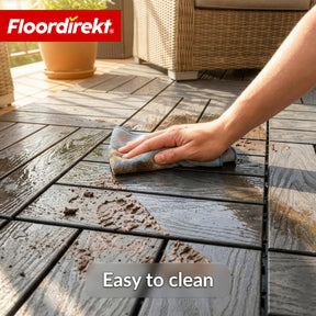 WPC-terrastegel | Noble 3D | Moderne kliktegel 30 x 30 cm voor balkon & terras