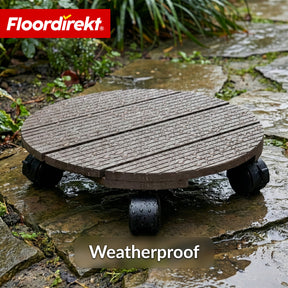 WPC-plantenroller | Countess | Rolonderzetter Ø 30 cm | 4 zwenkwielen 360° & rem | belastbaar tot 80 kg