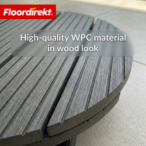 WPC-plantenroller | Countess | Rolonderzetter Ø 30 cm | 4 zwenkwielen 360° & rem | belastbaar tot 80 kg