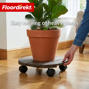 WPC-plantenroller | Countess | Rolonderzetter Ø 30 cm | 4 zwenkwielen 360° & rem | belastbaar tot 80 kg