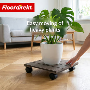 WPC-plantenroller | Marquis | Rolonderzetter 30 x 30 cm | 360° zwenkwielen met rem | Draagkracht tot 80 kg